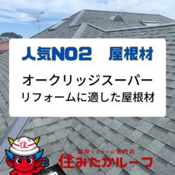 お客様人気N02 屋根材のオークリッジスーパーを解説　