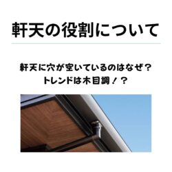 屋根を見上げると穴が空いてる箇所がある「軒天の役割・穴の意味は？」