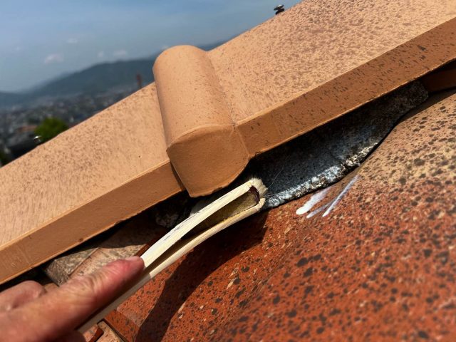 漆喰補修工事　下地処理