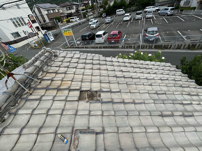 福岡市博多区　平屋住宅　無料雨漏り調査、住みたかルーフ