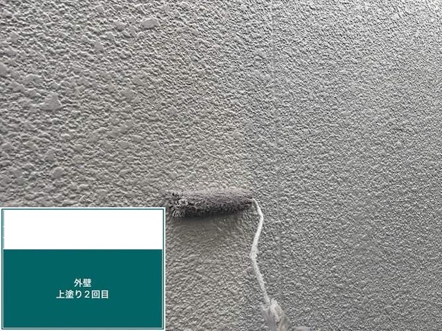 外壁塗装　上塗り