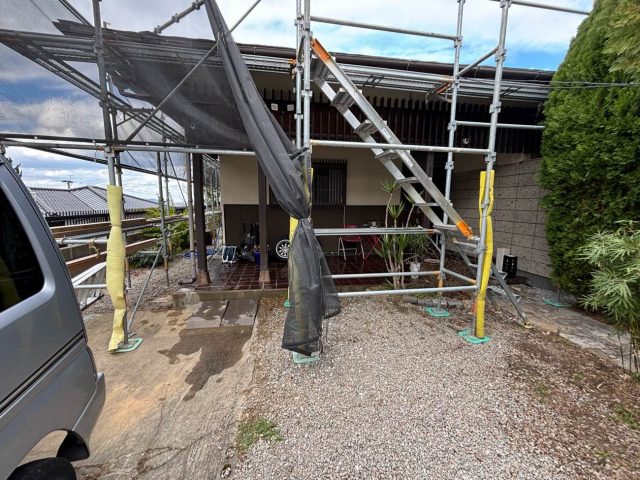 足場設置　住みたかルーフ