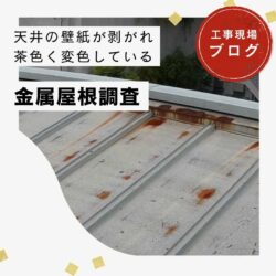 福岡市中央区にある3階建て住宅の天井から雨漏り｜壁紙が剥がれ、天井に茶色いシミ…深刻な被害の実態を調査しました！