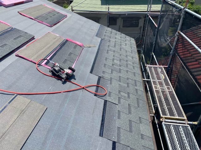 屋根カバー工法　オークリッジスーパー施工