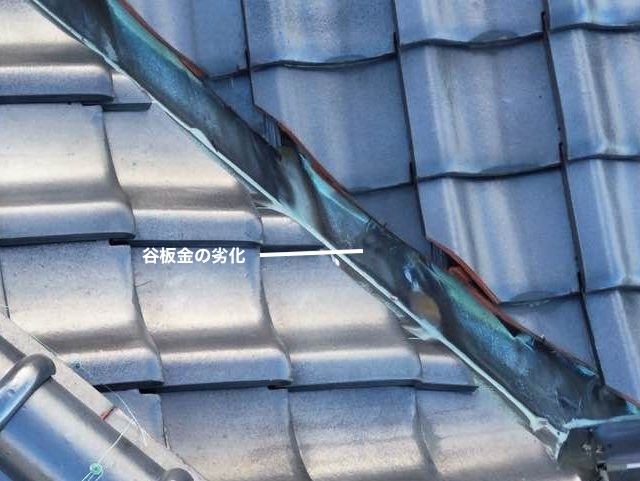 谷板金の劣化
