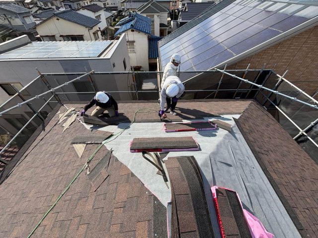 屋根カバー工法　オークリッジスーパー施工