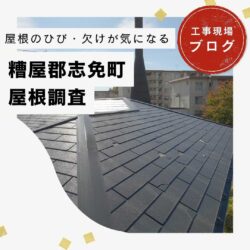 糟屋郡志免町にて10年前にメンテナンスを行ったコロニアル屋根の無料調査を行いました！