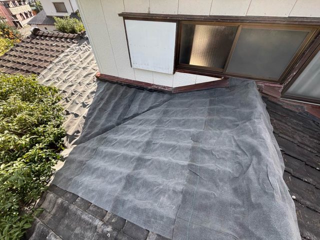 防水シート上貼り工事　施工完了