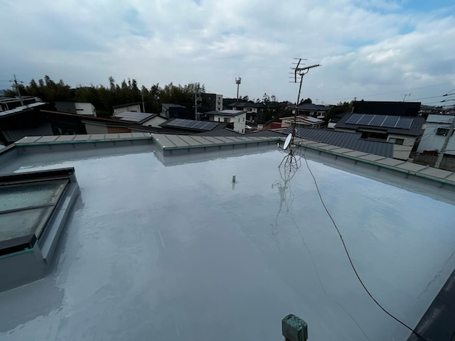 ウレタン防水工事　施工完了写真