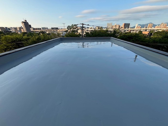ウレタン防水工事　施工完了写真