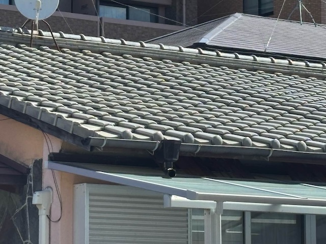 陶器瓦屋根　現地調査