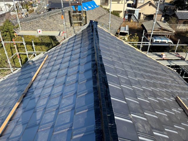 屋根葺き替え工事　シーリング処理