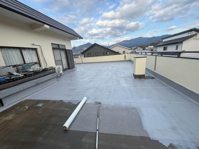 屋上防水工事　補強クロス張り