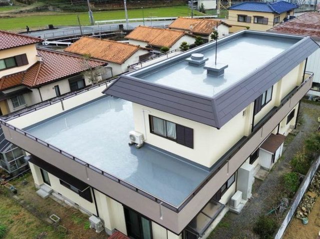 屋上防水工事　施工完了