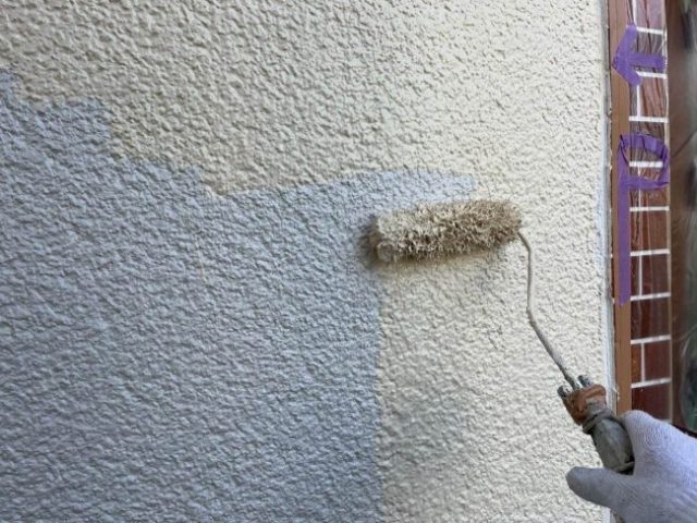 外壁塗装工事 上塗り
