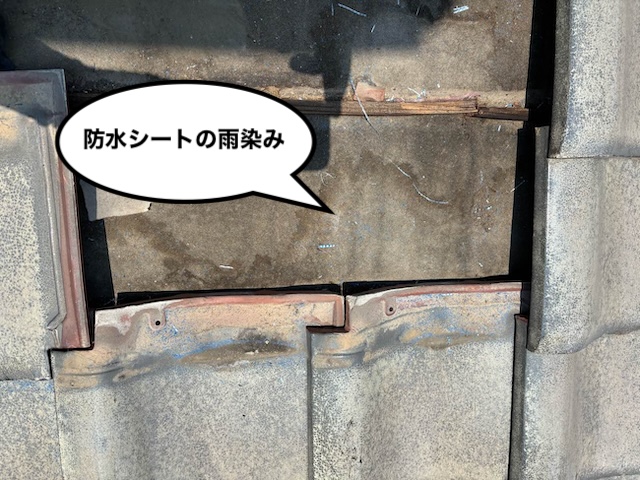 防水シート　劣化　雨漏り