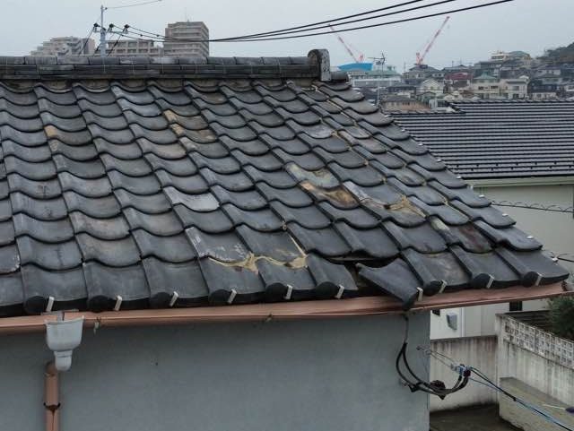 瓦屋根住宅　劣化　瓦のズレ　現地調査