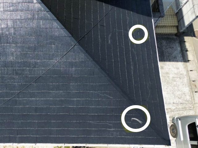 屋根 ひび割れ 劣化 反り 現地調査