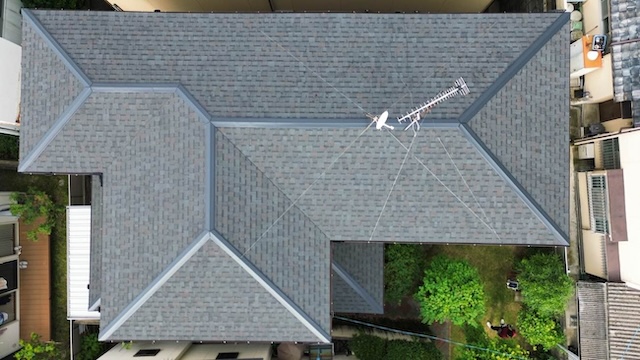 屋根カバー工法　施工完了写真