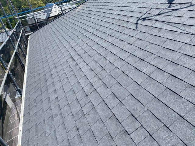 屋根カバー工法　オークリッジスーパー　エステートグレー施工