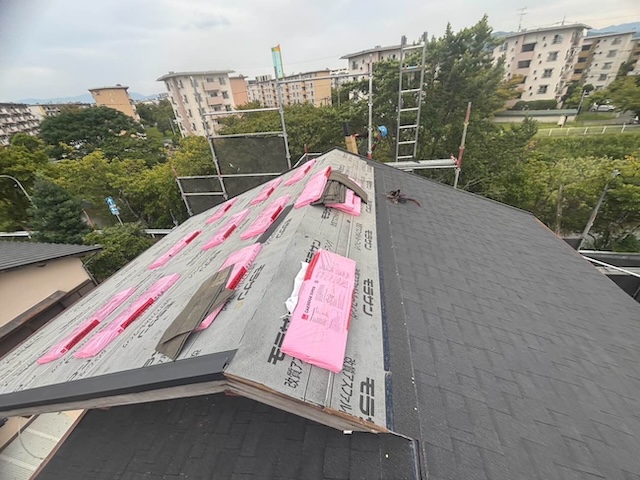 屋根葺き替え工事　オークリッジスーパー施工