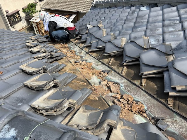 谷板金　劣化　撤去