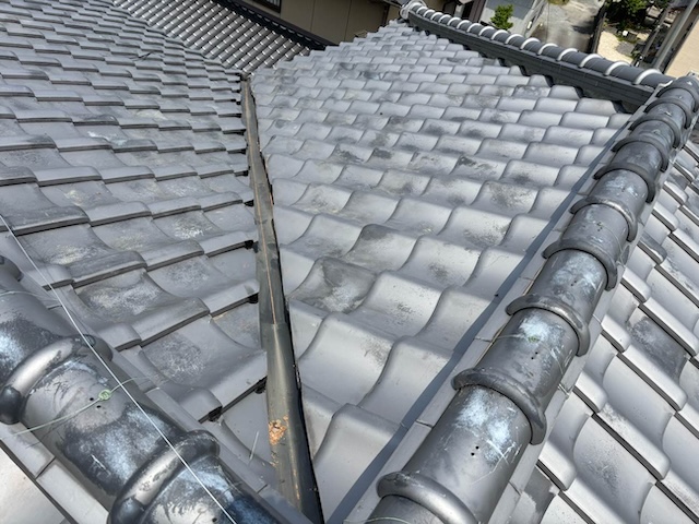 谷板金交換工事　施工完了　住みたかルーフ