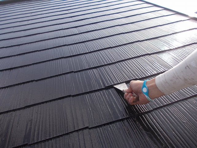 スレート屋根　縁切り