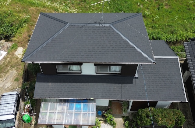 屋根葺き替え工事　施工完了写真　住みたかルーフ
