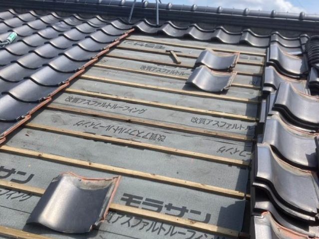 屋根葺き直し工事　防水シート設置　住みたかルーフ