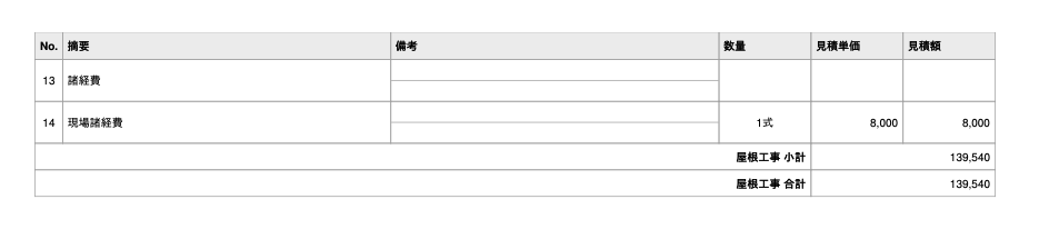 見積もり書 、公開ブログ