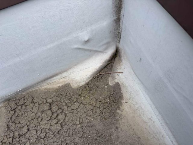 無料現地調査　陸屋根　防水層劣化　住みたかルーフ