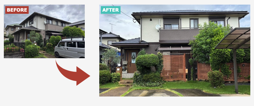 外壁塗装工事 ビフォーアフター 住みたかルーフ