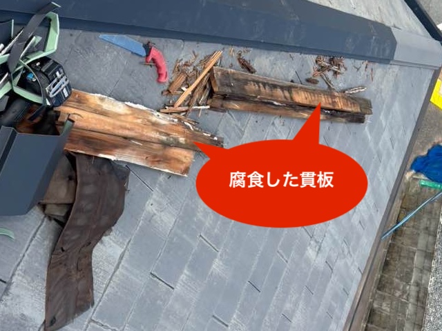 棟板金落下 貫板腐食 住みたかルーフ