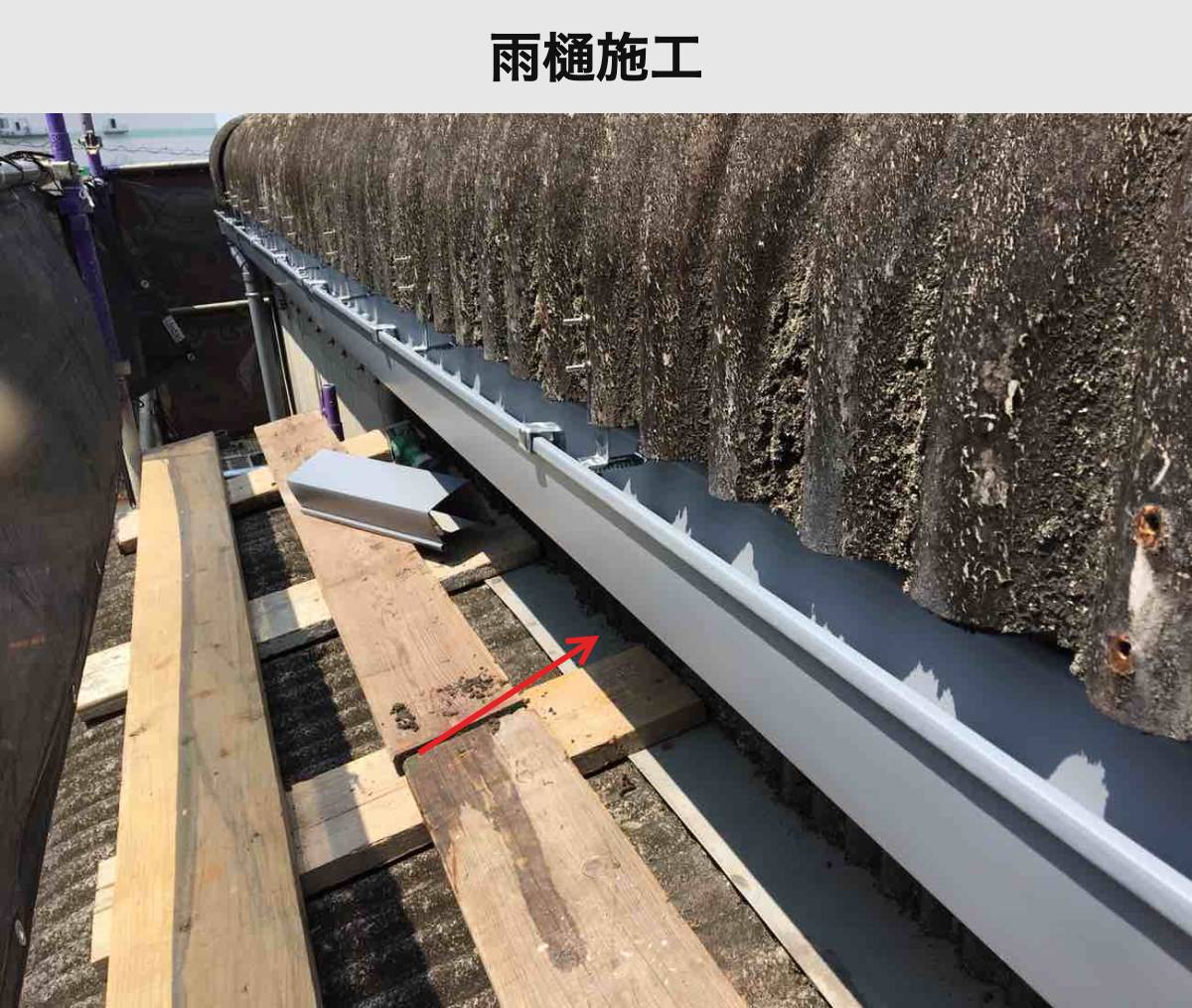 施工中｜軒樋の施工