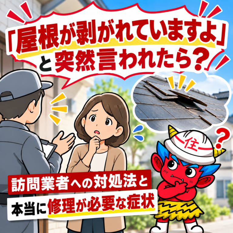 福岡｜「屋根が剥がれていますよ」と突然言われたら？訪問業者への対処法と本当に修理が必要な症状