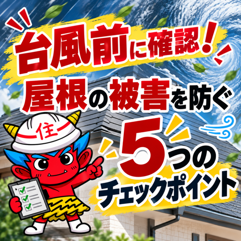 【福岡市】台風前に確認！屋根の被害を防ぐ5つのチェックポイント